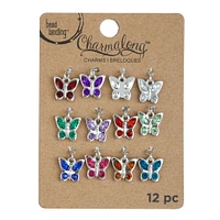 Charmalong™ Rhodium Butterfly Charms by Bead Landing™