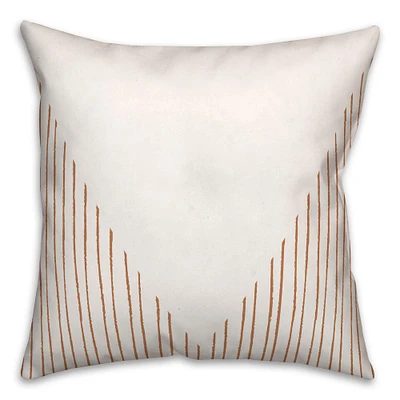Angled Two Tone Lines 18" x 18" Throw Pillow