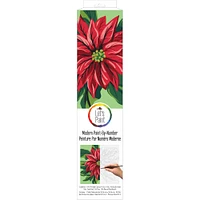 Plaid Poinsettia Modern Paint By Number Rolled Canvas