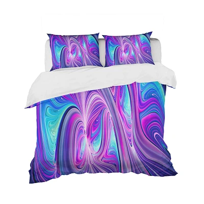 Designart 'Purple and Blue Wonder' Modern & Contemporary Bedding Set