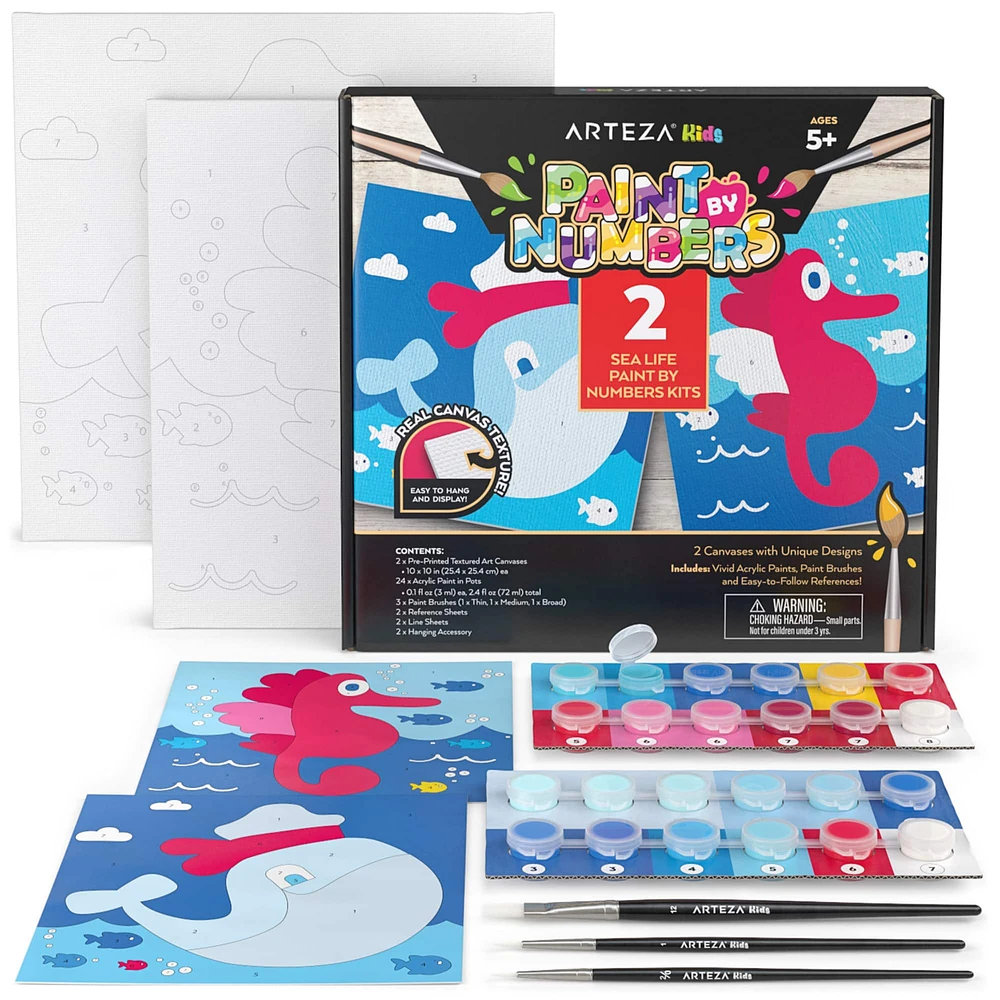Arteza® Kids Sea Life Paint by Numbers Kit, 35 pcs