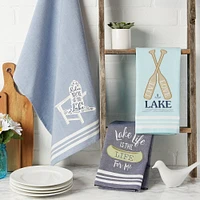 DII® Lakeside Embellished Dishtowel Set