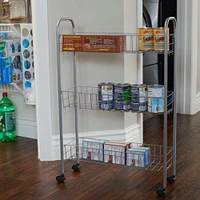 Household Essentials 30" Slim 3-Shelf Storage & Utility Cart