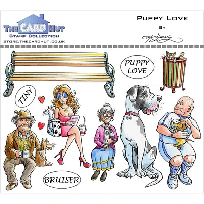 The Card Hut Pets Puppy Love Clear Stamps by Mark Bardsley