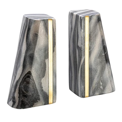 6" Modern Marble Bookend Set
