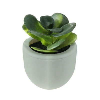 3" Artificial Tabletop Planter with White Pot
