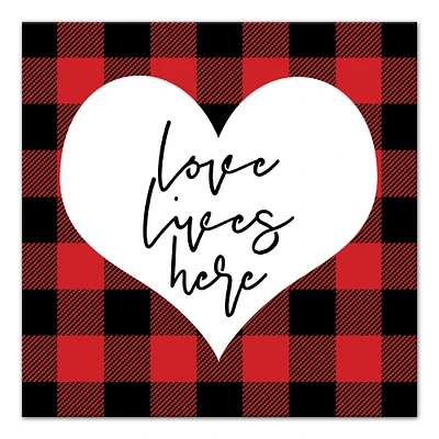 Love Lives Here Canvas Wall Art