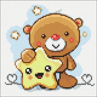 Crafting Spark Little Bear with Star Diamond Painting Kit