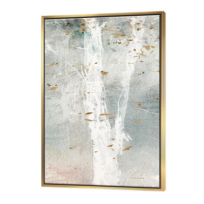 Designart - A Woodland Walk into the Forest IV - Modern Farmhouse Canvas in Gold Frame