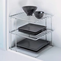 Organize It All Chrome Jumbo 3 Tier Corner Helper Shelf