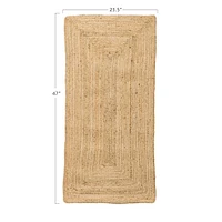 Natural Boho Woven Seagrass Rug, 48" x 24"