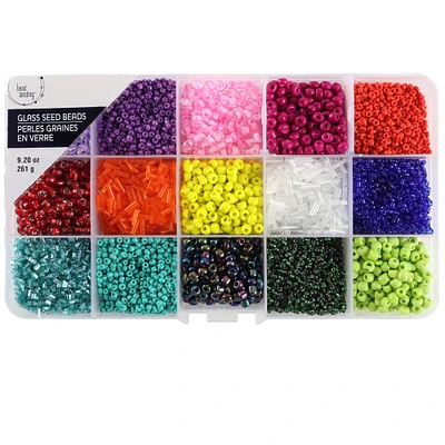 Rainbow Mix Glass Seed Beads by Bead Landing®