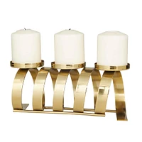 12" Gold Contemporary Candle Holder