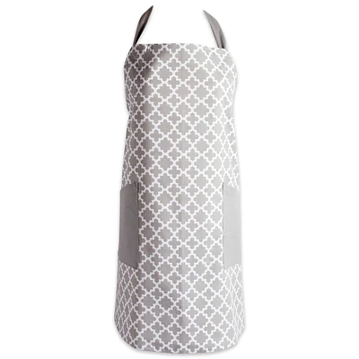 DII® White & Black Lattice Print 2-Pocket Apron