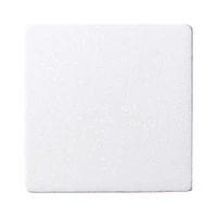 Craft Express White Coaster Marble With Cork Backing Square 3.93" x 3.93", 4ct.