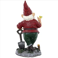 Design Toscano® 15.5" Birdy and Spader the Garden Gnome Statue