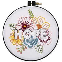 Bucilla® 6" Round Hope Stamped Embroidery Kit