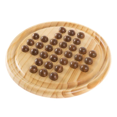 Toy Time Wooden Solitaire Board Game Set