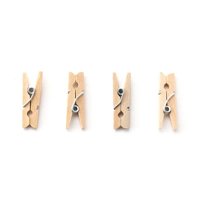 12 Packs: 50 ct. (600 total) Tiny Wood Clothespins by Creatology™