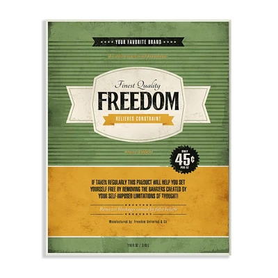 Stupell Industries Finest Quality Freedom Wall Art