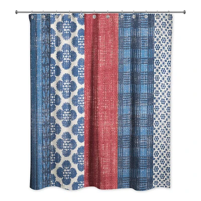 Patriotic Patchwork Shower Curtain