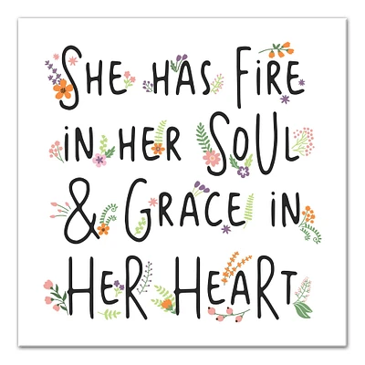 Fire in Her Soul & Grace in Her Heart Canvas Wall Art