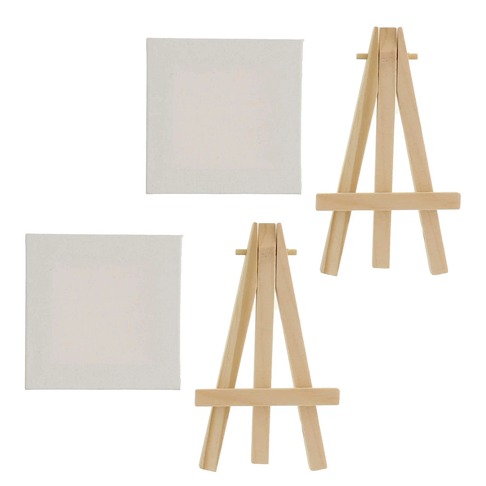 Hello, Artist! Mini Canvas With Easel Party Pack, 4ct.