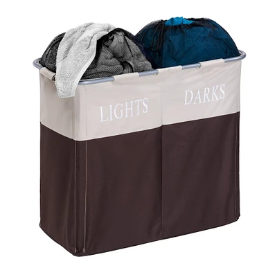 Honey Can Do Brown/Taupe Double Frame Hamper