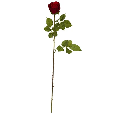 Elegant Red Rose Bud Stem, 6ct.