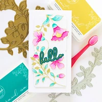 Pinkfresh Studio Folk Floral Stem Hot Foil Plate