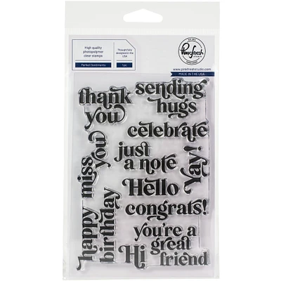 Pinkfresh Studio Perfect Sentiments Clear Stamp Set