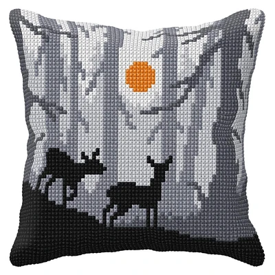 Orchidea Cushion Cross Stitch Kit Forest At Night