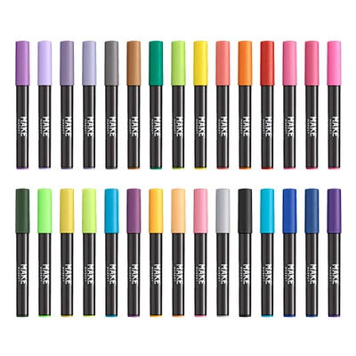 6 Packs: 30 ct. (180 total) Chisel Tip Fabric Ink Markers by Make Market®