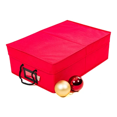 Santa's Bag 48ct. 3" Christmas Ornament Storage Box with Dividers