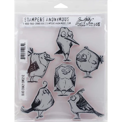 Stampers Anonymous Tim Holtz® Bird Crazy Cling Stamps