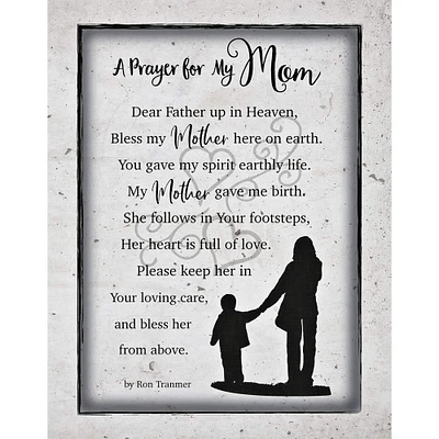 Prayer For My Mom Timberland Wall Plaque