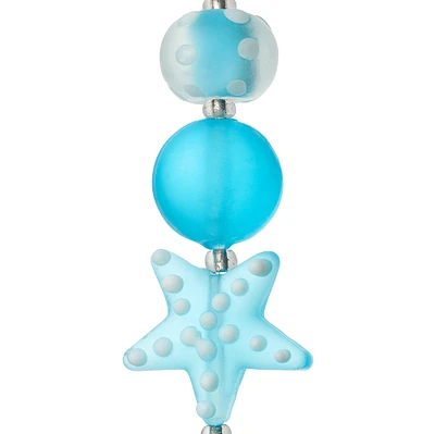 12 Pack: Blue Glass Starfish Mix Beads by Bead Landing™