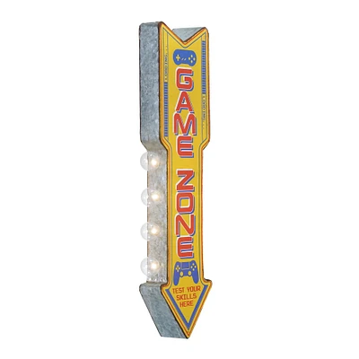 American Art Décor™ 25" Retro Game Zone Off the Wall LED Marquee Sign