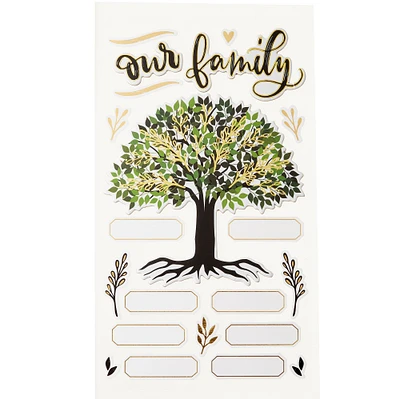 12 Pack: Family Tree Dimensional Stickers by Recollections™