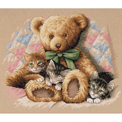 Dimensions® Teddy & Kittens Counted Cross Stitch Kit