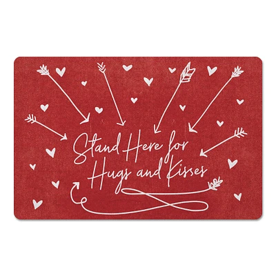 Stand Here for Hugs and Kisses Floor Mat