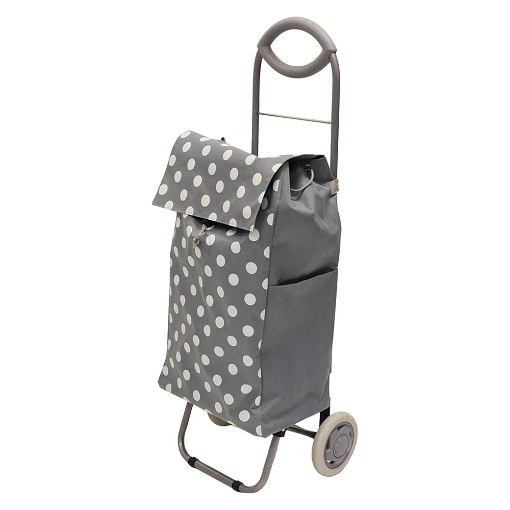 BIOS Foldable Rolling Shopping Cart with Detachable Bag