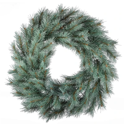 24" Frosted Ontario Blue Pine Wreath