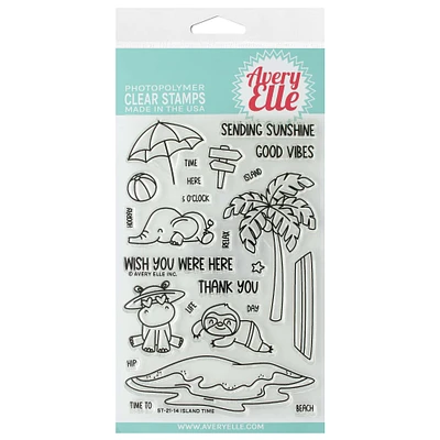 Avery Elle Island Time Clear Stamp Set
