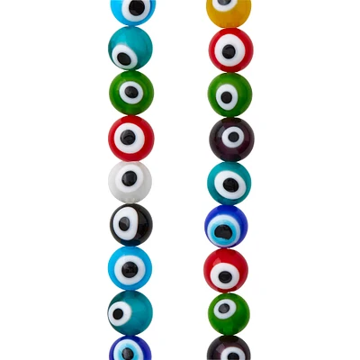 Multicolor Glass Eye Beads, 10mm by Bead Landing™