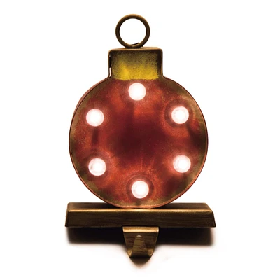 Glitzhome® 7.5" Marquee LED Ornament Stocking Holder