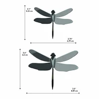 RoomMates 3D Gray Dragonflies Peel & Stick Mirror Decals