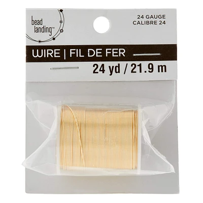 12 Pack: 24 Gauge Gold Beading Wire by Bead Landing™