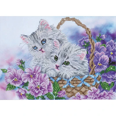 Diamond Dotz® Intermediate Kitty Basket Diamond Painting Kit
