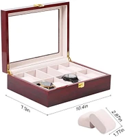 Cherry Red Deca Leather Watch Box